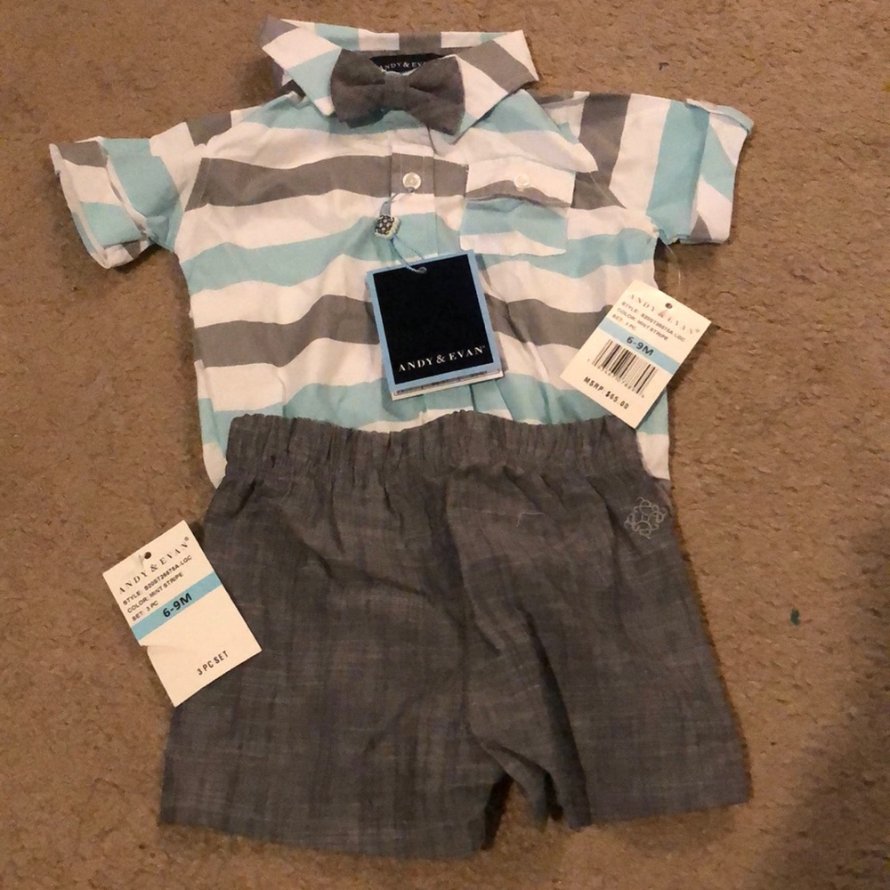 NWT!!! Andy and Evan baby boys 3 piece set 6-9 months